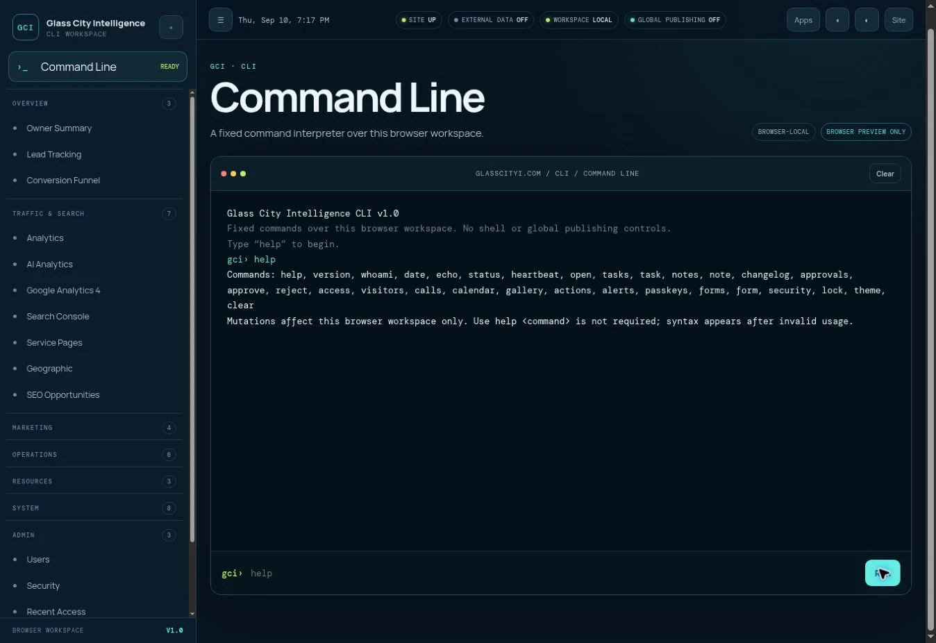 Actual CLI screenshot