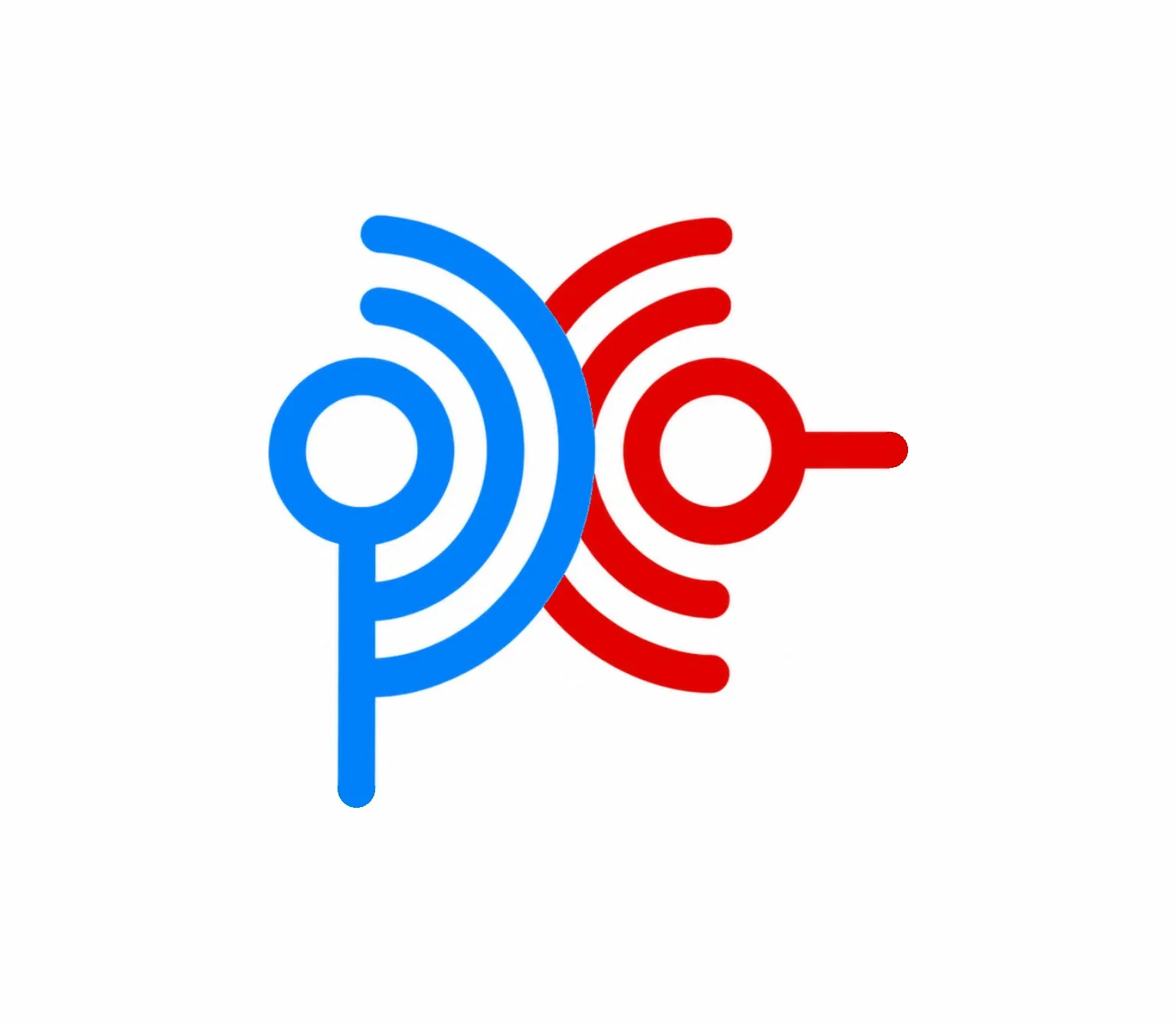Current PC NET TECHS blue and red symbol shown by itself as the favicon artwork